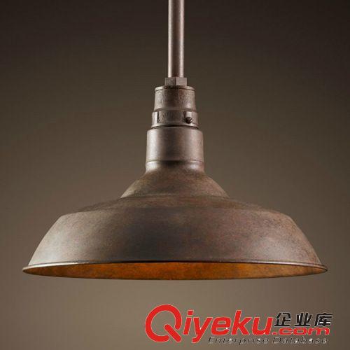 美式乡村复古LOFT工业仓库喇叭吊灯
