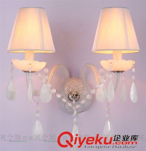 特价简约led双头壁灯 led欧式卧室床头灯过道水晶床头包邮创意