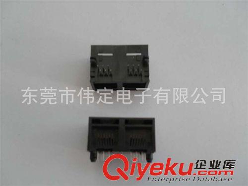 电话插座RJ11 1*2 RJ11 双胞电话接口6P6C/4C/2C   开口朝上特殊规格高度12.65