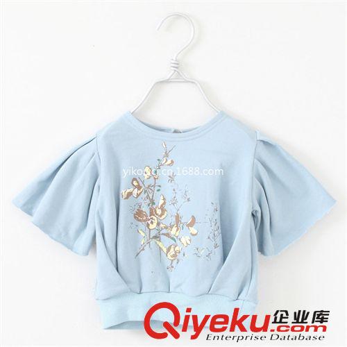 9.2   秋款上新 2014秋装新款女童印花卫衣韩版童装 儿童套头卫衣 宝宝喇叭袖卫衣