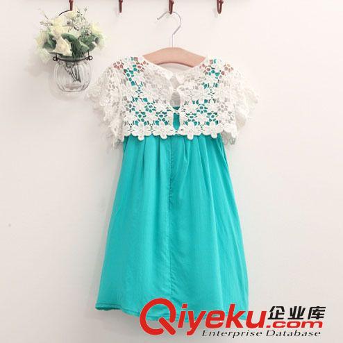夏款特价清仓 韩版原单女童裙 夏款镂空花纹披肩吊带连衣裙 纯棉奥代尔公主裙