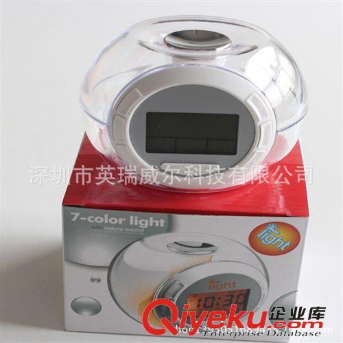 自然声音乐吧焕彩球闹钟LED钟电子小闹钟七彩变色时钟礼物 5063