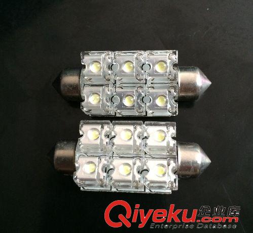 特价汽车LED双尖 6SMD-41mm-草帽阅读灯/车顶灯/牌照灯 led车牌灯