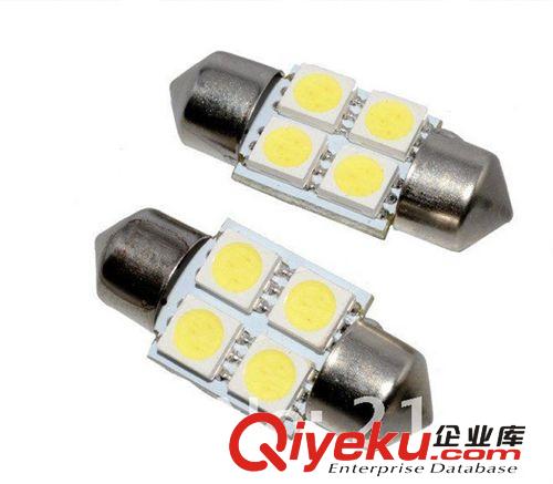 厂家直销双尖31mm 5050 4SMD三芯片 LED车顶灯 阅读灯 车内灯