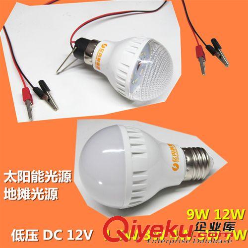 LED 硬灯条 12V DC 12V球泡灯直流低压LED节能 夜市摆摊用太阳能光源灯泡带线钳夹