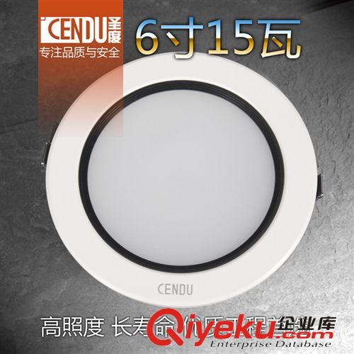 LED筒灯 CT2B-6C寸-15W瓦LED天花筒灯 超高亮大功率无频闪 商业办公照明