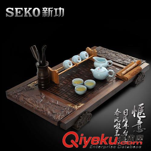 茶盘 SEKO/新功 69A 黑檀木茶盘 功夫茶具 木制茶盘 茶具套装批发