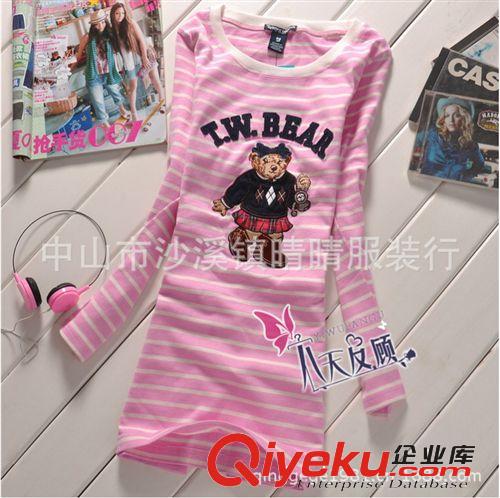 纯棉卫衣 2014年春季长袖维尼女装小大熊刺绣大码针织潮牌休闲运动厂家批发