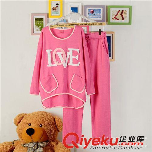 居家服套装 2014年女装K新款纯棉羊绒居家服运动休闲手摇花秋冬季厂家货批发