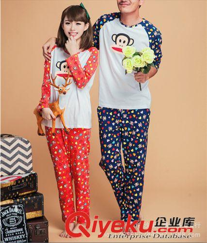 居家服套装 2014年大嘴居家服猴情侣新款运动休闲纯棉套装秋冬季厂家货源批发