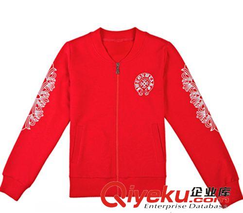 亲子装 纯棉牛肚卫衣家庭组合装  韩版时尚新款  立领印花亲子拉链长袖装