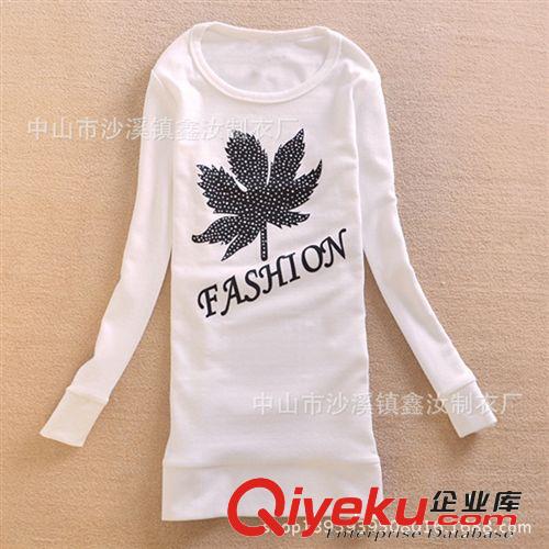 女装长袖圆领 厂家定制外贸优质产品 女装韩版新品　女士修身圆领长袖