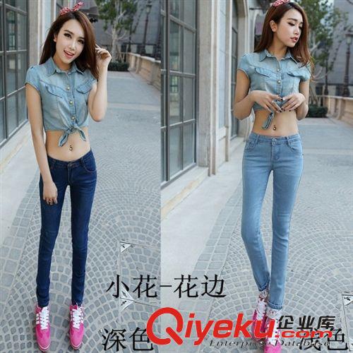 女式牛仔裤 爆款大码女装修身显瘦韩版弹力牛仔裤小脚铅笔裤女长裤 厂家批发