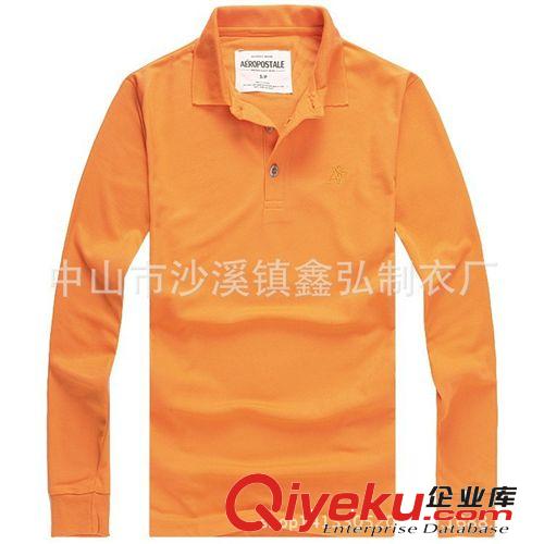 男式Polo衫 厂家定做秋冬长袖翻领polo衫 工作t恤定制 广告衫