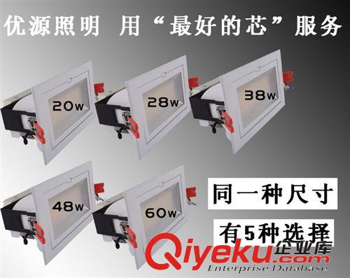 LED天花射灯 LED长方形筒灯天花灯射灯48w 厂家直销高亮度高流明转角射灯