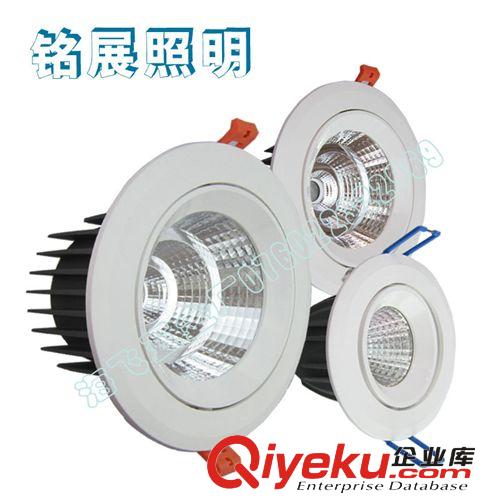 筒灯 LED新款压铸塑料筒灯外壳套件 6寸COB天花灯20W灯具