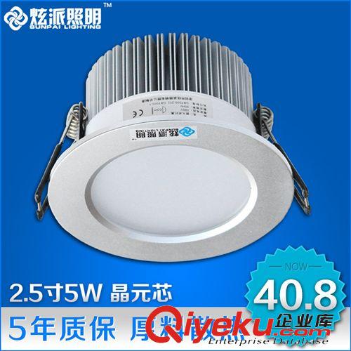 LED天花筒灯 炫派 防眩光5W！LED天花灯 射灯2.5寸led筒灯 客厅卧室背景墙射灯