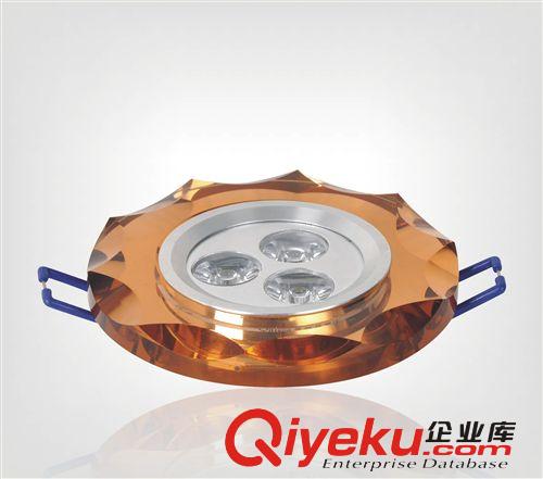 LED水晶射灯 厂家特供水晶天花灯 3W水晶天花灯 茶色水晶天花灯 6030花边水晶