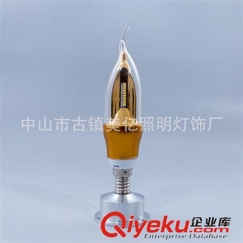 LED蜡烛灯 LED4w 蜡烛灯泡 360度无缝发光 尖泡3014贴片玉米蜡烛灯 4