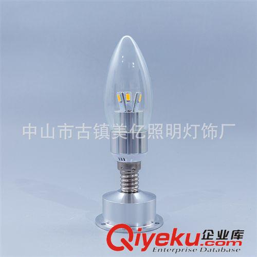 LED蜡烛灯 厂家直销 LED三叉蜡烛灯 新款E14/E27 3W尖泡拉尾 厂家直销