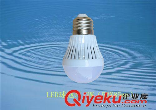 LED球泡灯 义乌市华普照明LED球灯泡3w厂家直销塑料圆形球泡灯2835