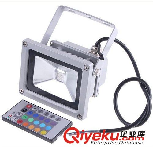 泛光灯 24键无线遥控七彩集成10WLED泛光灯 RGB七彩LED10W投光灯