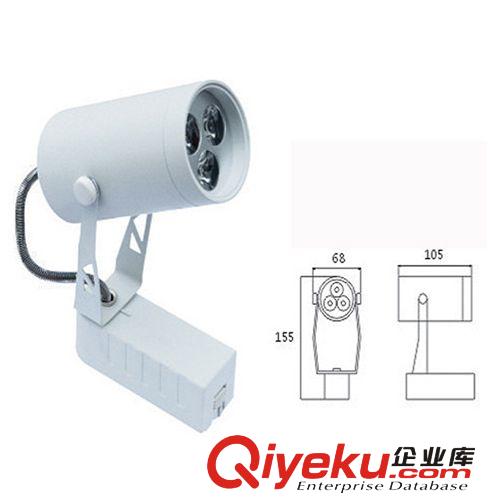 LED轨道灯 【价格合理】 LED3*1W走轨射灯 3W前台走轨射灯 LED展厅轨道射灯