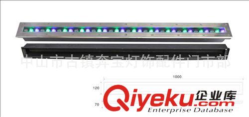 LED埋地灯 供应长条型36W RGB LED埋地灯