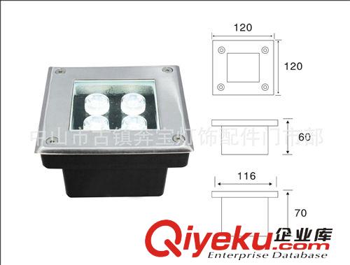 LED埋地灯 供应方型4W白光LED埋地灯