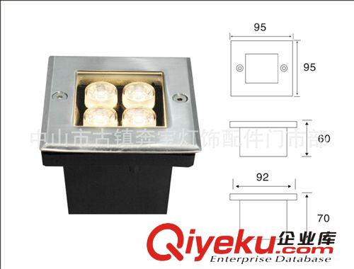 LED埋地灯 供应方型4W暖白光LED埋地灯