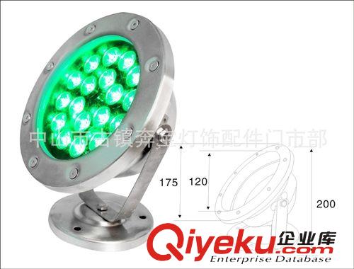 LED304水底灯 批发供应15W绿光304不锈钢LED水底灯