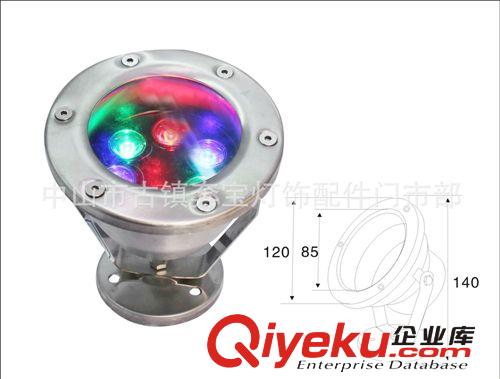 LED304水底灯 批发供应6w兰光304不锈钢LED水底灯