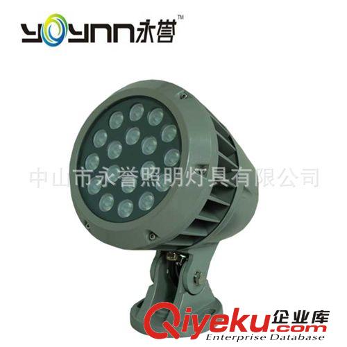 户外亮化灯具 LED投光灯射灯泛光灯圆形新款18*1W 18*2W直径180单色七彩