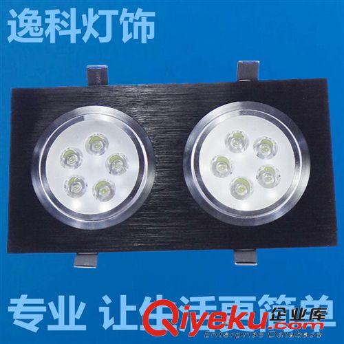 LED 筒灯 逸科厂家直销双头5Wled射灯 全套10w 客厅天花射灯 斗胆灯格栅灯