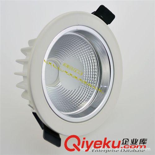 LED筒灯 LED一体化压铸高光防眩喷白筒灯外壳防雾COB天花灯套件6寸