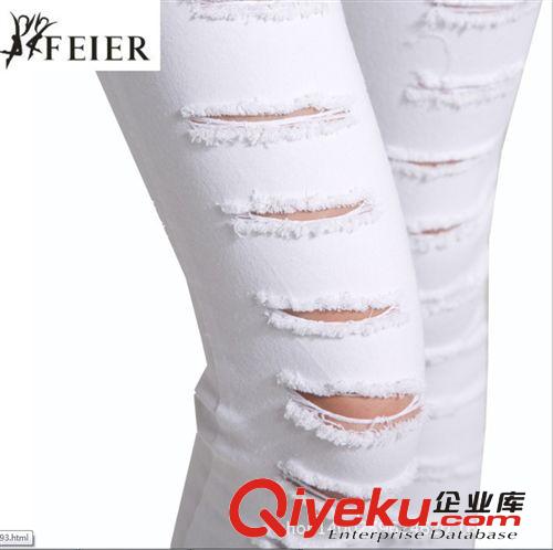 牛仔裤 一件代发新款破洞牛仔裤女韩版潮个性磨破小脚裤铅笔厂家直销批发