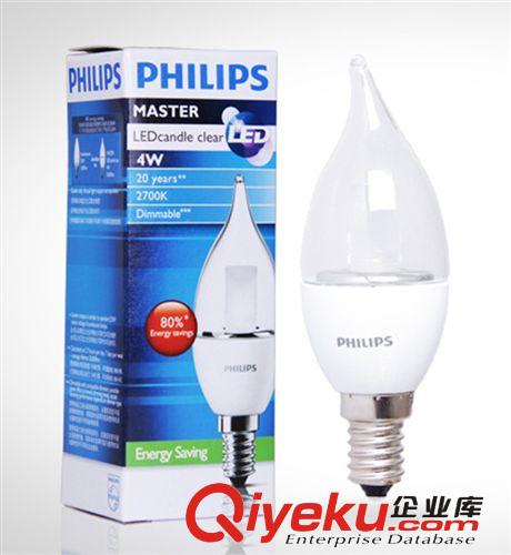 飞利浦LED蜡烛灯 调光尖泡 MASTER LED 4-25W 2700K 230V BA35 CL