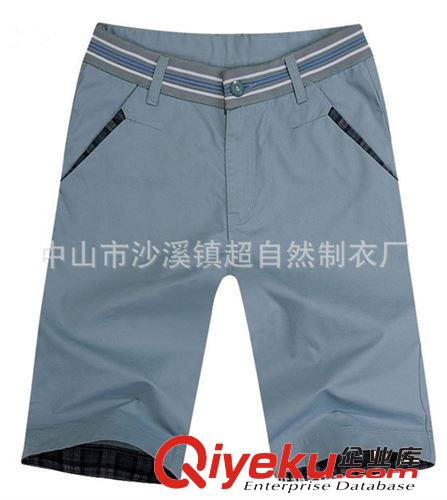 男式沙滩裤 夏款休闲运动五分短裤休闲纯棉裤子厂家承接外贸单