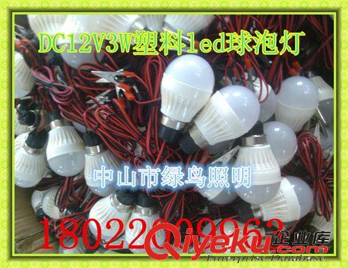 DC12V5W球泡灯 直流12伏led塑料球泡灯 12V太阳能节能led灯泡3W