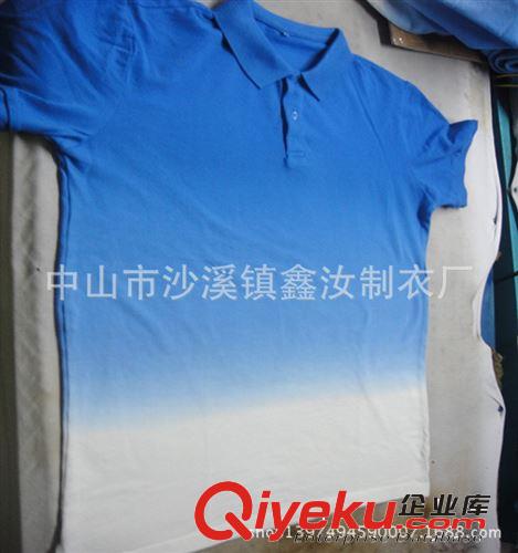 厂家定制外贸夏季POLO衫 定做短袖翻领吊染 扎染广告衫 工作T恤