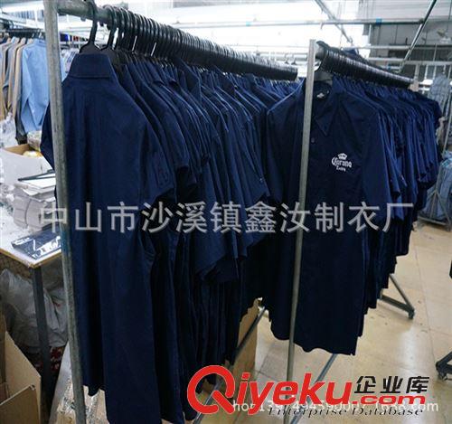厂家订做短袖厂服 广告工作衬衫定做男女中山外贸服装来图定制