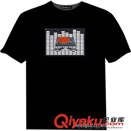 厂家直销 EL音乐T-shirt EL冷光T恤出口