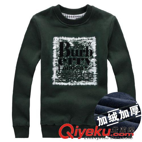 冬款男装不倒绒 男士加绒加厚时尚男式休闲卫衣 工厂批发定做