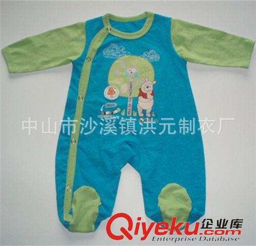定做婴幼儿服装 外贸宝宝长袖哈衣爬服连身衣保暖连体衣厂家供应