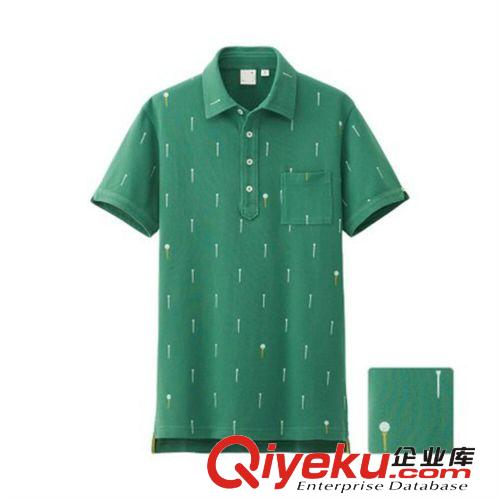 专业订做2014夏装新款丝光棉男装爆款男式T恤开胸翻领短袖型男T恤