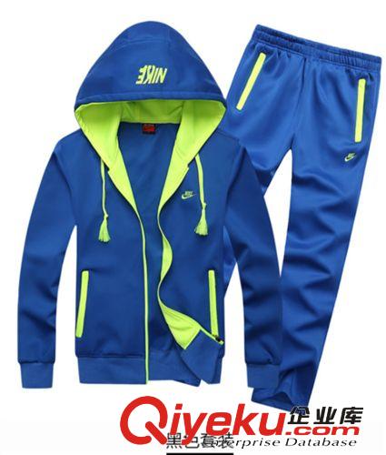 订做2014新款男女卫衣情侣运动套装 春秋新款男女连帽修身休闲装