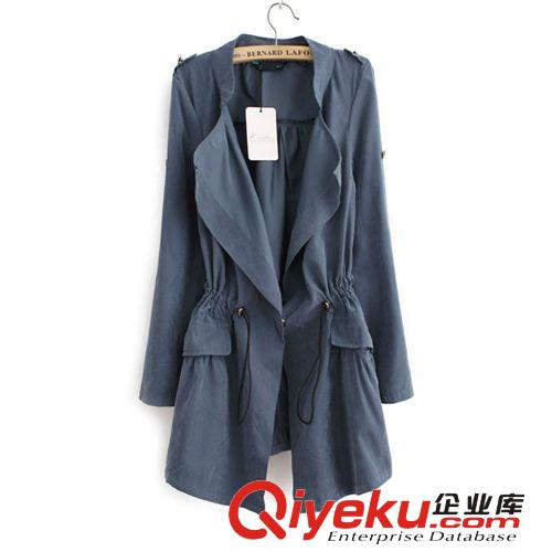 订做2014春秋新款女装外套户外装修身款淑女装纯色披领收腰女装