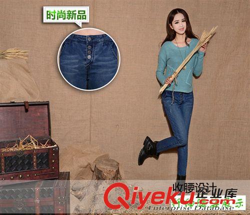 2014春款修身显瘦牛仔裤女韩版潮小脚裤女裤子女铅笔裤女922款