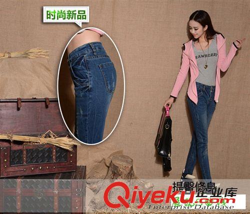 2014年春款修身显瘦牛仔裤女韩版潮小脚裤女裤子女铅笔裤女920款