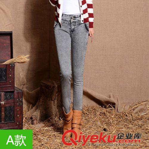 2014年春新款修身显瘦女韩版潮小脚牛仔裤女铅笔裤661-663